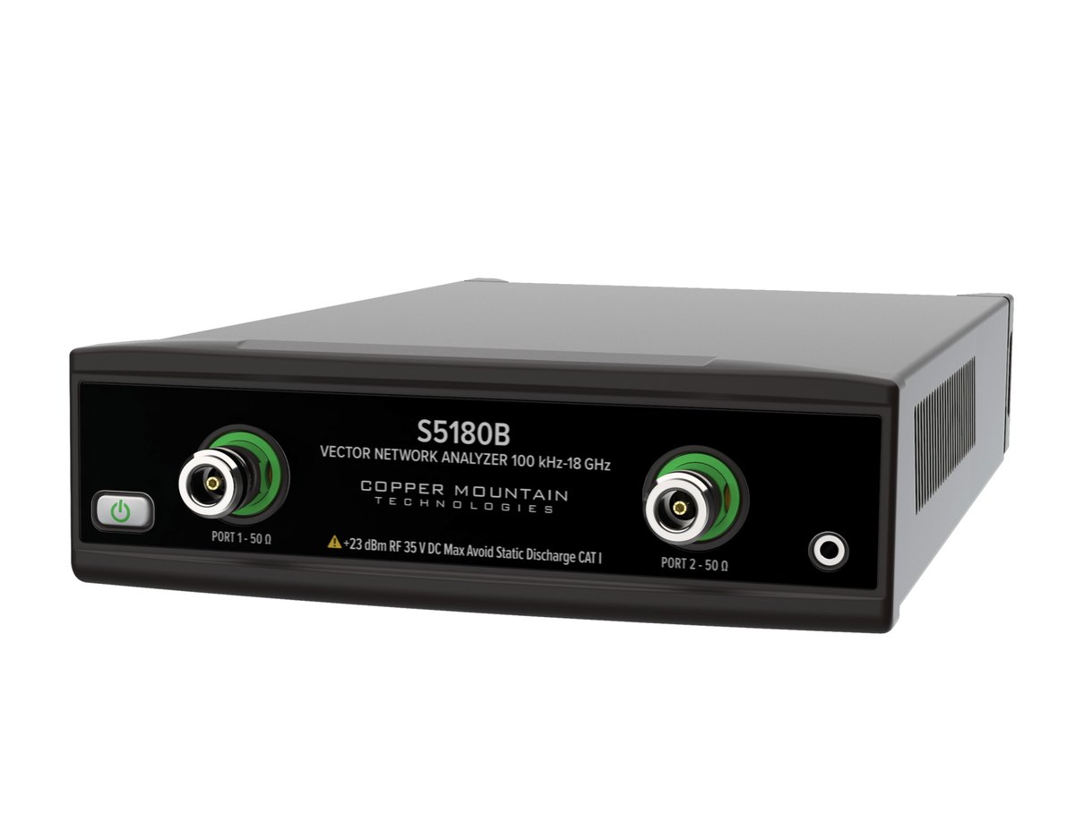 Network Analyzer (VNA). Representative product shown: Copper Mountain S5180B
